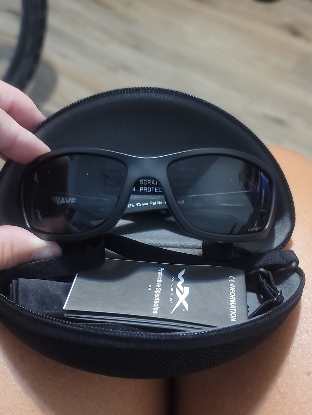 Wiley X Black Men's Protective Sunglasses - Polarized Smoke Lenses